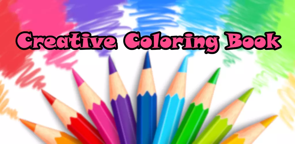 Kids Coloring Book Page Banner